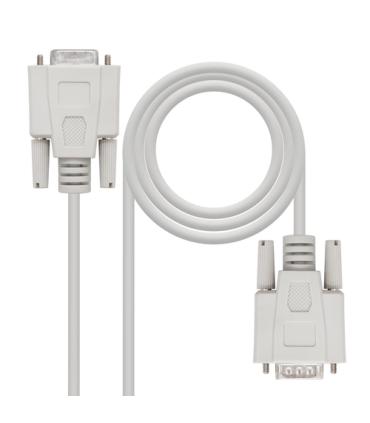 Nanocable Cable Serie RS232 DB9 Macho a DB9 Hembra 1.80m - Color Beige
