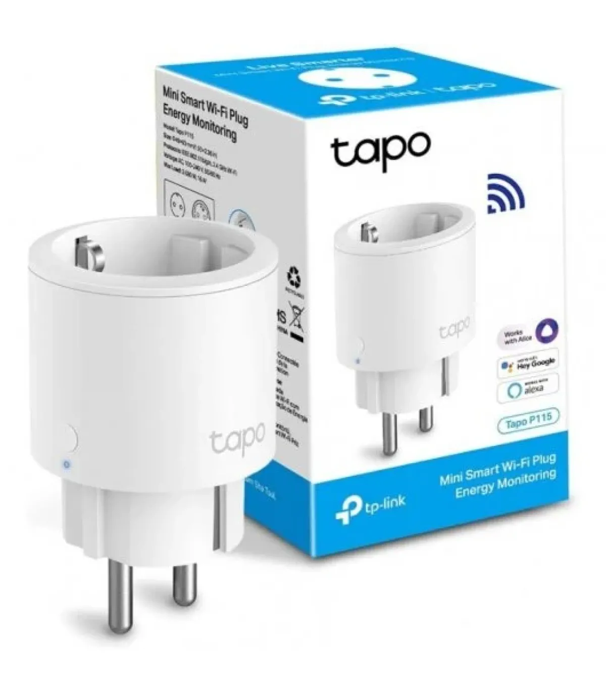 TP-Link Tapo P115 Mini Enchufe Inteligente Wi-Fi - Monitor Energia