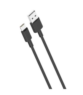 XO Cable USB-A Macho a Tipo C - 2.4A - Carga + Transmision de Datos Alta Velocidad - 1m - Color Negro