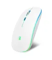 Subblim Ratón LED Dual Flat Mouse - Conexión Dual - Silent Click - Iluminación LED en 7 colores - Batería de larga duración - Co